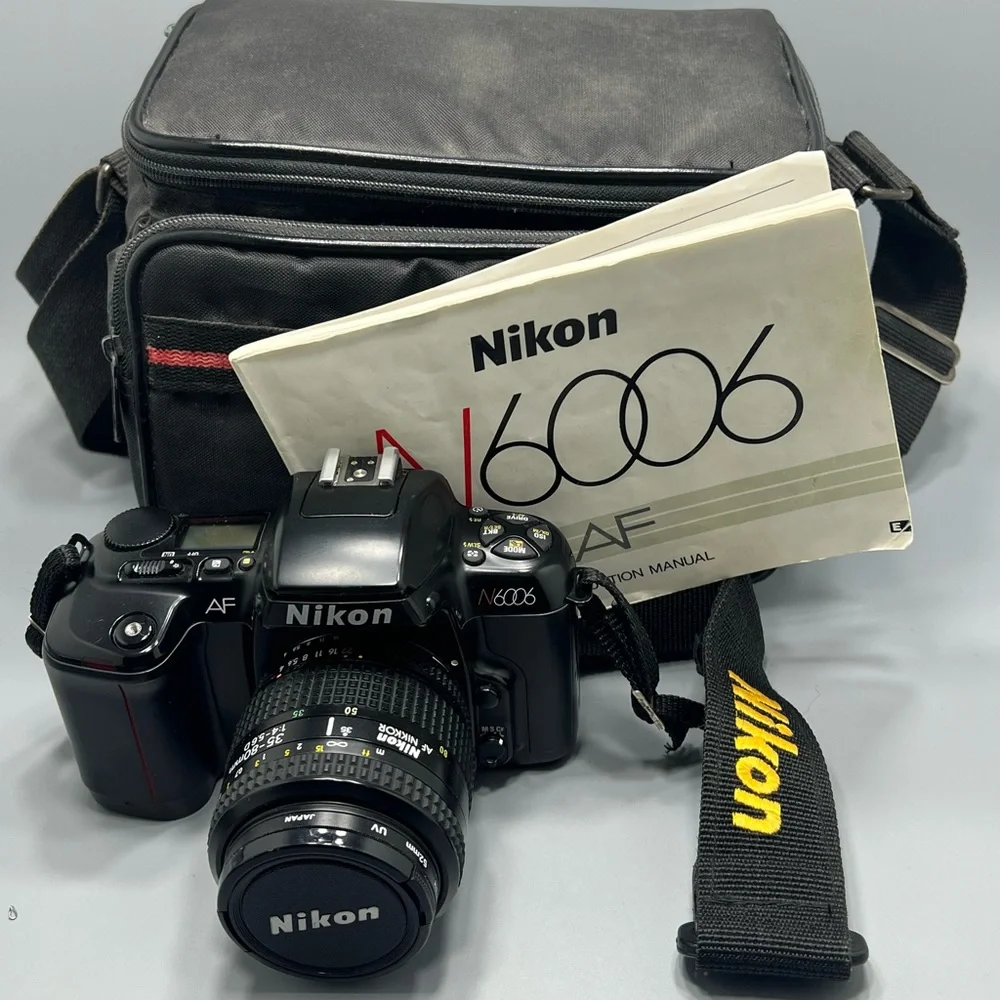 Nikon N6006 AF Camera With Nikon AF Nikkor 35-80mm 1:4-5.6D Lenses & Neck Strap